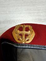 Baret Luchtmobiel, Rode Baret, Leger Baret, Ophalen of Verzenden, Landmacht, Nederland, Helm of Baret