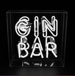 Neon  GIN BAR (wit) lichtreclame, Ophalen of Verzenden, Nieuw
