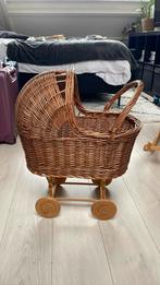 Rieten poppenwagen, Ophalen, Zo goed als nieuw, Babypop