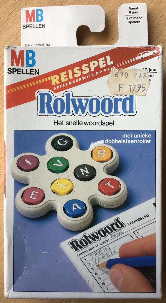 Vintage Rolwoord van MB - vanaf 8 jaar - ZGAN, Hobby en Vrije tijd, Gezelschapsspellen | Overige, Zo goed als nieuw, Een of twee spelers
