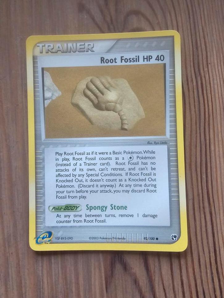 Pokémon kaart - EX Sandstorm - Root Fossil 92/100 2003, Hobby en Vrije tijd, Verzamelkaartspellen | Pokémon, Nieuw, Losse kaart