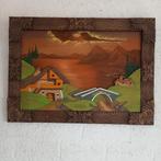 Handgemaakt houten schilderij, Ophalen of Verzenden