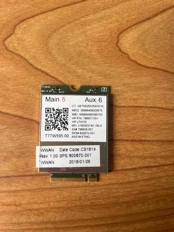HP LT4120 X5 4G LTE WWAN M.2 150mbps LTE-modem beschikbaar voor biedingen