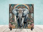 Olifant Glas in Lood tegel incl houder, Ophalen of Verzenden, Nieuw