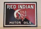 Indian, indiaan, wandbord, motor, metaal, biker, red, oil, Huis en Inrichting, Woonaccessoires | Wanddecoraties, Ophalen of Verzenden