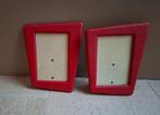 2 Vintage Mid Century rode fotolijstjes van kunststof, Ophalen of Verzenden, Gebruikt