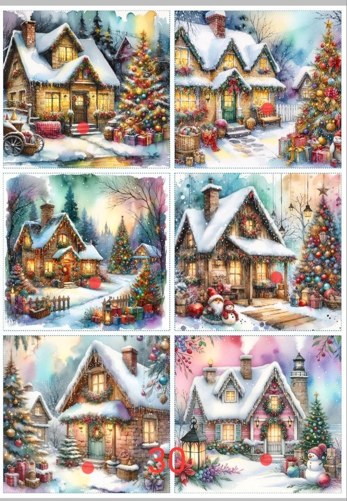 Knipvellen,,KERST,,, Hobby en Vrije tijd, Kaarten | Zelf maken, Nieuw, Knipvel, Kerst, Ophalen of Verzenden