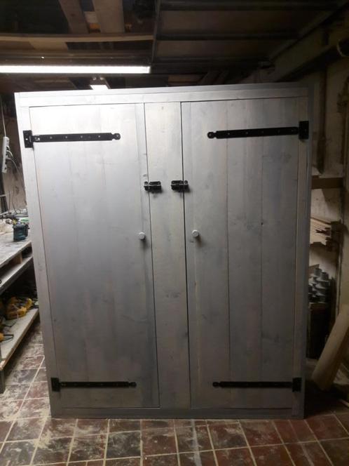 Kast steigerhout, Huis en Inrichting, Kasten | Kledingkasten, Nieuw, 50 tot 75 cm, Met lade(s), Met deur(en), Met klep(pen), Met hangruimte