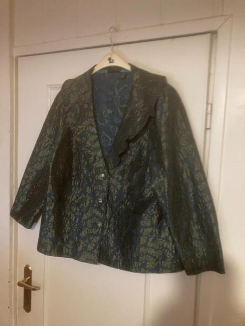 Apart blauw groen gebloemd jasje van Carleoni, maat 46, Kleding | Dames, Jasjes, Kostuums en Pakken, Zo goed als nieuw, Jasje