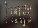 Navelpiercings piercings hartjes vlinder dobbelsteen, Ophalen of Verzenden, Zo goed als nieuw, Staal