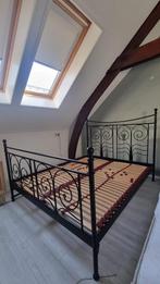 Bed Frame 160x200 Ikea Noresund met lattenbodem, Huis en Inrichting, Ophalen, Zwart, Tweepersoons, Zo goed als nieuw