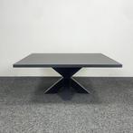 Zwarte Salontafel Met Metalen Kruispoot 25268, Antiek en Kunst, Ophalen