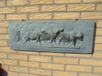 muurdecoratie ossen/koeien, Ophalen, Gebruikt