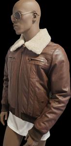 Vanguard / PME soepele schapen leren jas / jack (L) zgan