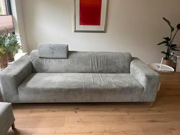 Grijze/blauwe Stoffen Bank - Comfortabel en Stijlvol beschikbaar voor biedingen