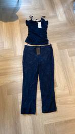 Mango broek en top donkerblauw kant maat small/36, Kleding | Dames, Broeken en Pantalons, Blauw, Mango, Ophalen of Verzenden, Driekwart