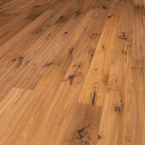Parketvloer - Eiken geborsteld gerookt nat olie 72m2, Doe-het-zelf en Verbouw, Vloerdelen en Plavuizen, Nieuw, Parket, Hout, 150 cm of meer
