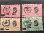 Voetbal, Olympische Spelen, Haïti 1968 met opdruk, Postzegels en Munten, Postzegels | Thematische zegels, Ophalen of Verzenden