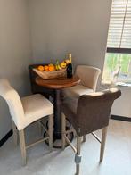 Bartafel + 4 Richmond Barkrukken, Huis en Inrichting, Barkrukken, Ophalen, Gebruikt, Met voetsteun, 90 cm of meer