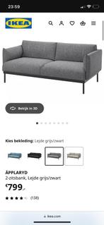 ÄPPLAYRD 2-zits bank IKEA donkergrijs, Huis en Inrichting, Slaapkamer | Slaapbanken, Ophalen, Gebruikt, Zwart, Tweepersoons