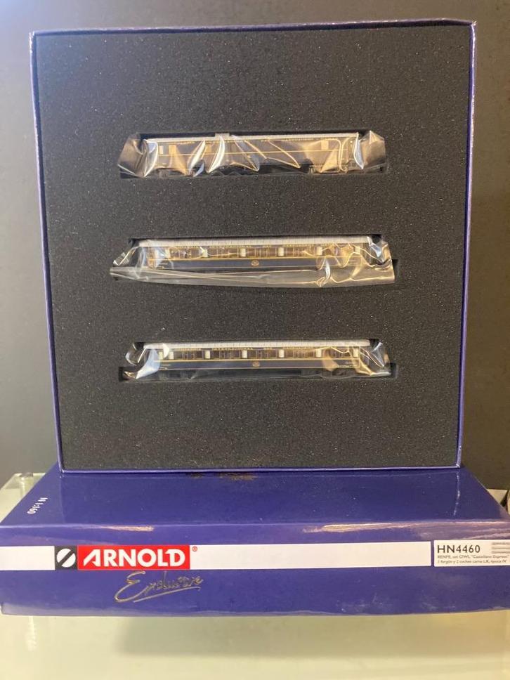 Arnold HN4460 3-teilig CIWL Reisezugwagen Castellano Expreso, Hobby en Vrije tijd, Modeltreinen | N-Spoor, Nieuw, Treinset, Gelijkstroom of Wisselstroom