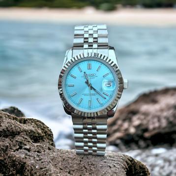 Horloge datejust 36mm zilver blauw