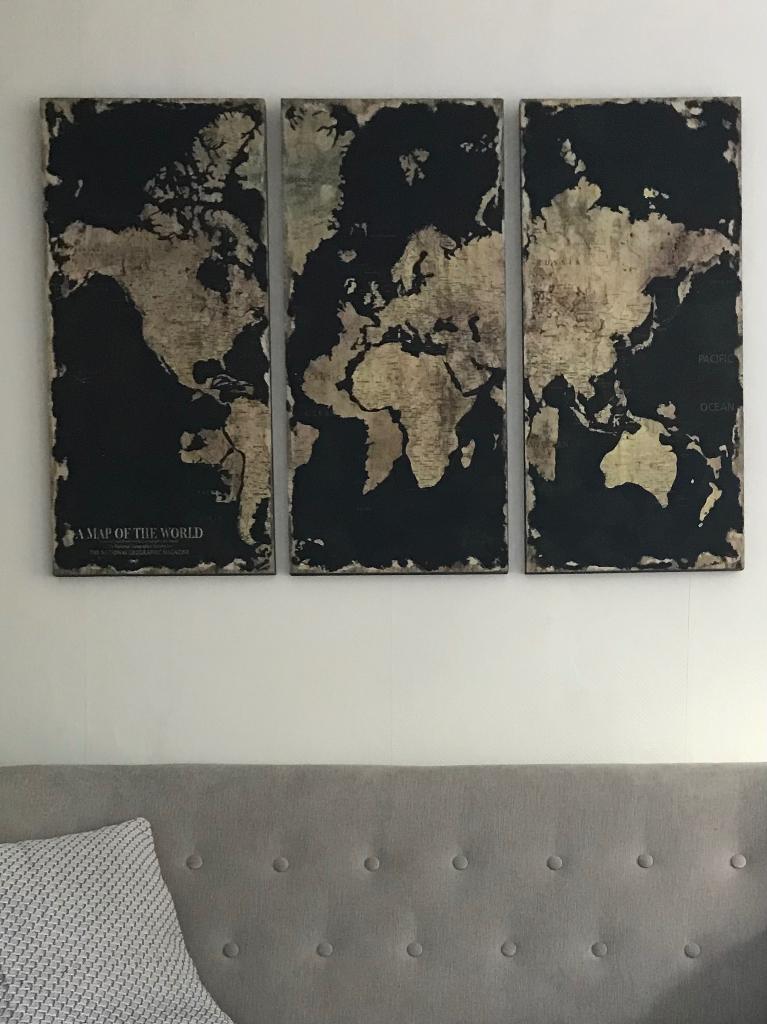 Wereldkaart muur, Ophalen, Zo goed als nieuw