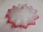 Vintage lampenkap Frans roze glas, Vintage, Frans, Brocante, Antiek, Ophalen of Verzenden, Zo goed als nieuw, Wit