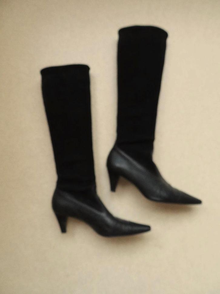 PETER KAISER hoge laarzen zwart leer 4,5  37,5, Kleding | Dames, Schoenen, Zo goed als nieuw, Hoge laarzen, Zwart, Ophalen of Verzenden