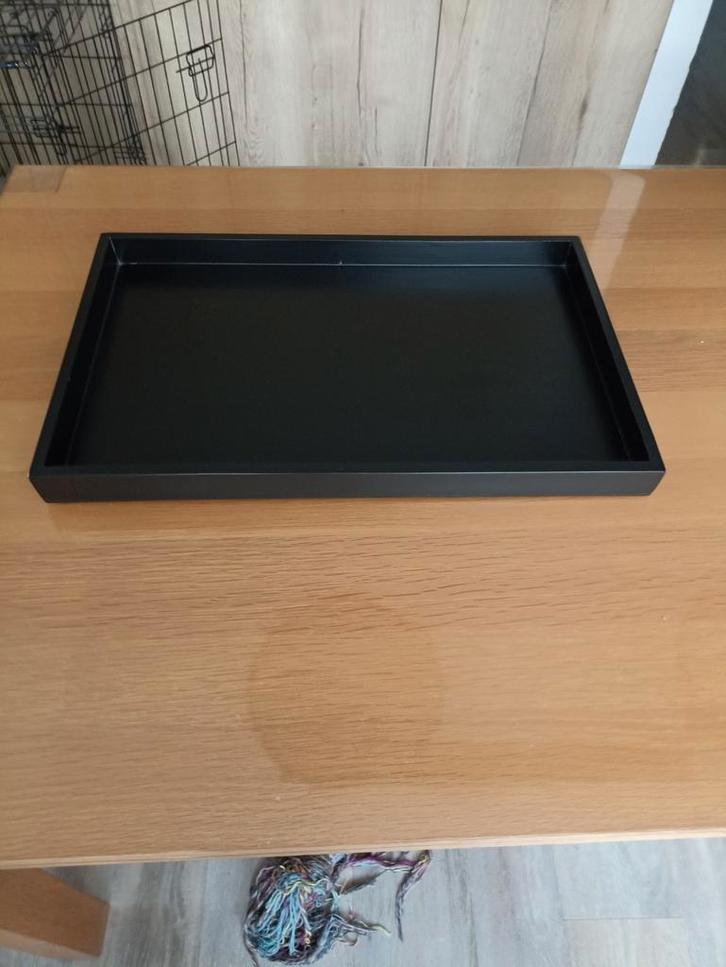 Zwart Houten Dienblad 55x35 cm, Huis en Inrichting, Woonaccessoires | Dienbladen, Gebruikt, Hout, Rechthoekig, Ophalen of Verzenden