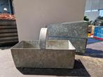 Leuke zinken bloembakken met hengsel €4 pst, Tuin, Gebruikt, Minder dan 30 cm, Minder dan 60 cm