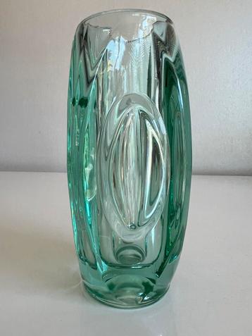 Vintage  Sklo Union Bullet Vaas Mintgroen R. Schrotter 50’s beschikbaar voor biedingen