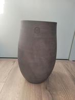 Grijze bloempot, Tuin en Terras, Bloempotten, Ophalen, Rond, Zo goed als nieuw, Aardewerk