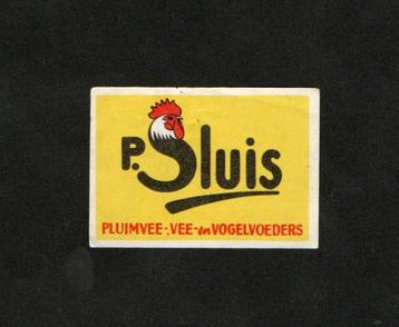 Lucifermerk P. Sluis Pluimvee-, Vee- en Vogelvoeders. beschikbaar voor biedingen