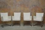 ZGANieuw 4 witte leren Bert Plantagie Jones design stoelen, Wit, Design, Bert plantagie, Leer