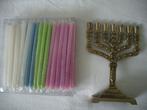menora kandelaar brons religie symbool kaars israel decorati, Antiek en Kunst, Ophalen of Verzenden, Koper of Brons