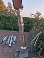 Kachelpijp dak voor houtkachel, Doe-het-zelf en Verbouw, Buizen en Afvoer, Ophalen of Verzenden, Zo goed als nieuw, Rvs, Minder dan 2 meter