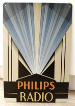 PHILIPS Radio Deco Reclame Metalen wandbord plaat, Ophalen of Verzenden