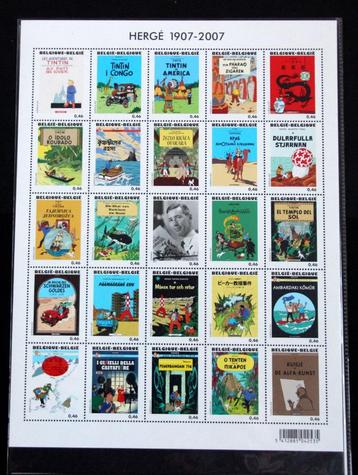 XL blok 2007 Belgie Kuifje Tintin Hergé album covers MNH beschikbaar voor biedingen