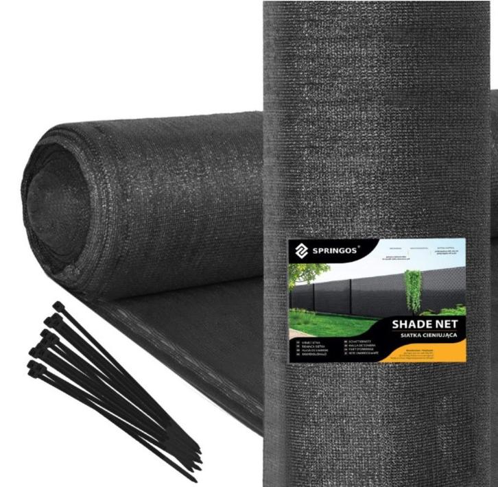 Zichtbreeknet | Rol 1,5 x 50 m | 63 % Schaduw | Antraciet, Tuin en Terras, Gaas en Draad, Zo goed als nieuw, Overige typen, 20 meter of meer
