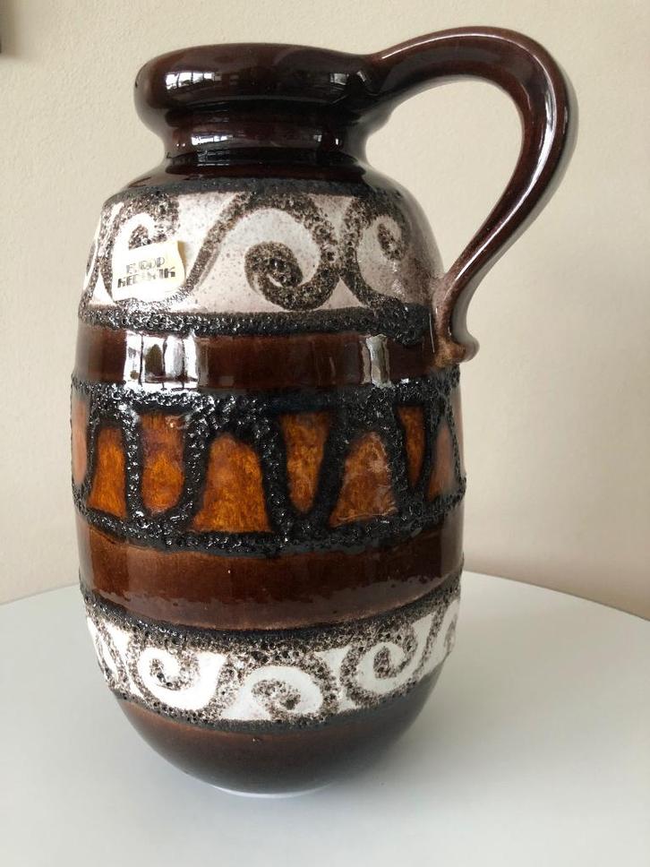 West Germany vintage fat lava Vaas Europ Scheurich zgan, Huis en Inrichting, Woonaccessoires | Vazen, Zo goed als nieuw, Overige kleuren