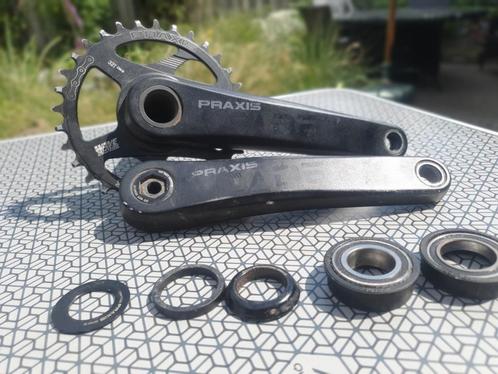 Praxis Works Cadet crankset incl pressfit lagers en 32t blad, Fietsen en Brommers, Fietsonderdelen, Gebruikt, Mountainbike, Crankstel of Pedalen