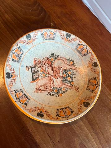 Herdenkingsbord Koningin Wilhelmina 40 Jaar beschikbaar voor biedingen