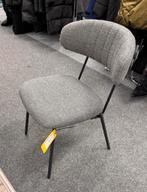 Label51 Zafir Grijs Bouclé Stoelen - Set 4 eetkamerstoelen, Ophalen, Zo goed als nieuw, Grijs, Stof