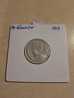 Zilveren 1/2 Gulden Wilhelmina 1913 - Zeer Fraai, ½ gulden, Zilver, Ophalen of Verzenden, Koningin Wilhelmina