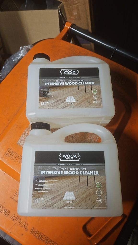 2x kannetje wood cleaner 2,5liter, Auto diversen, Ophalen of Verzenden