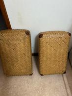 2 antieke koffers riet (4 delen), Huis en Inrichting, Ophalen, Gebruikt, Rechthoekig, 125 cm of meer