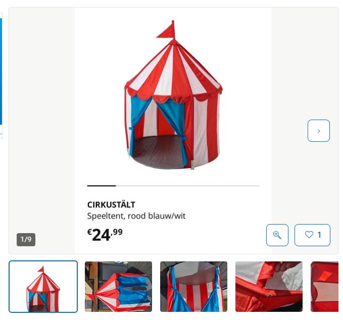 IKEA kinderen tent, Ophalen, Zo goed als nieuw