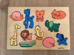 Houten puzzel: dieren, Ophalen, 10 tot 50 stukjes, Zo goed als nieuw, 6 maanden tot 2 jaar