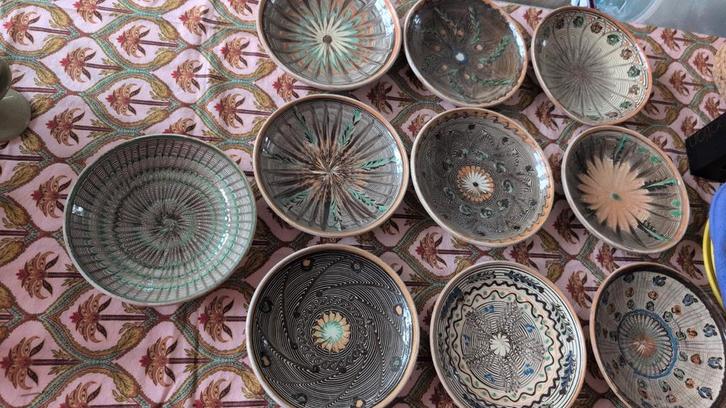 Oude Roemeense Aardewerk Schotel, Antiek en Kunst, Antiek | Wandborden en Tegels, Ophalen
